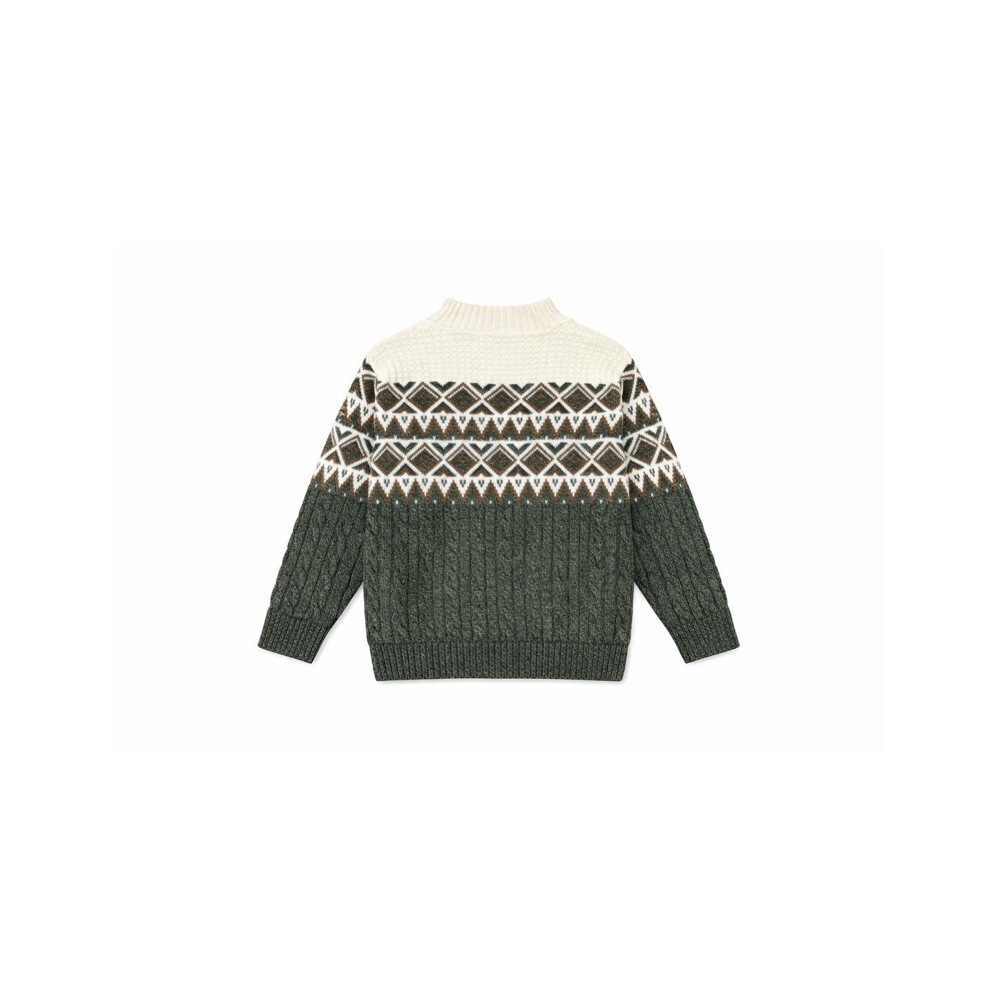 Patterned Knit Jacket with Front Zip