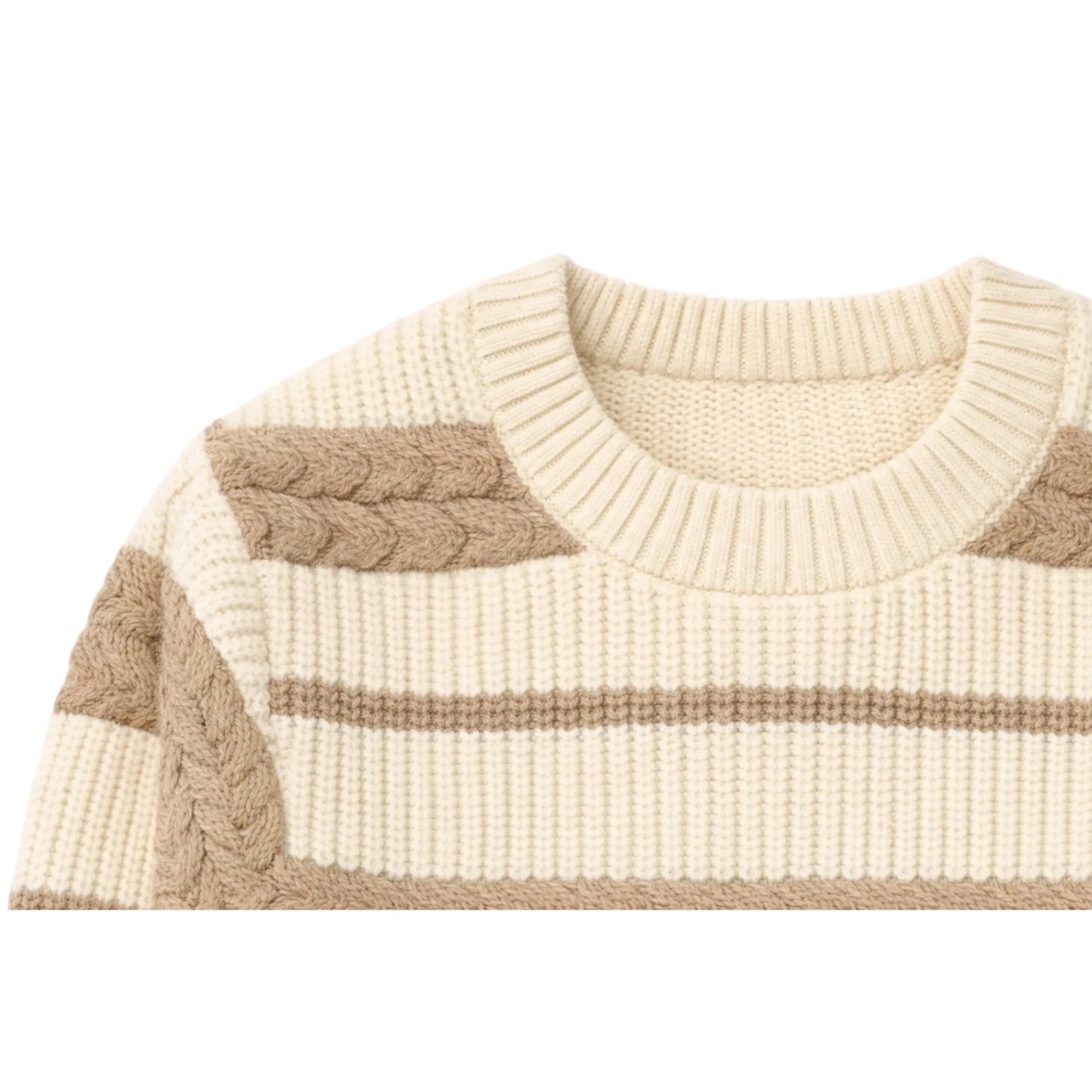 Striped Cable Knit Jumper