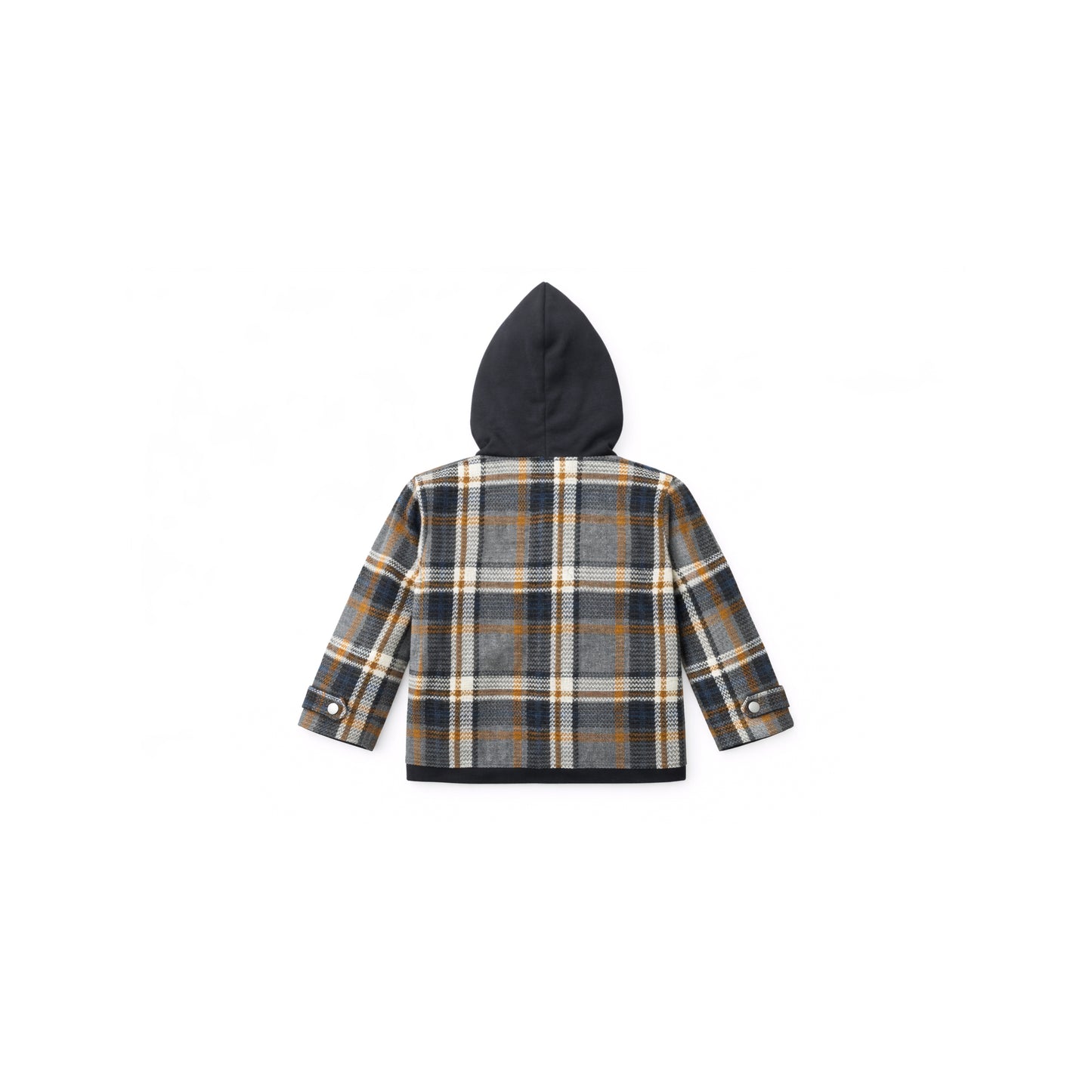 Checked Hooded Jacket with Sherpa Lining