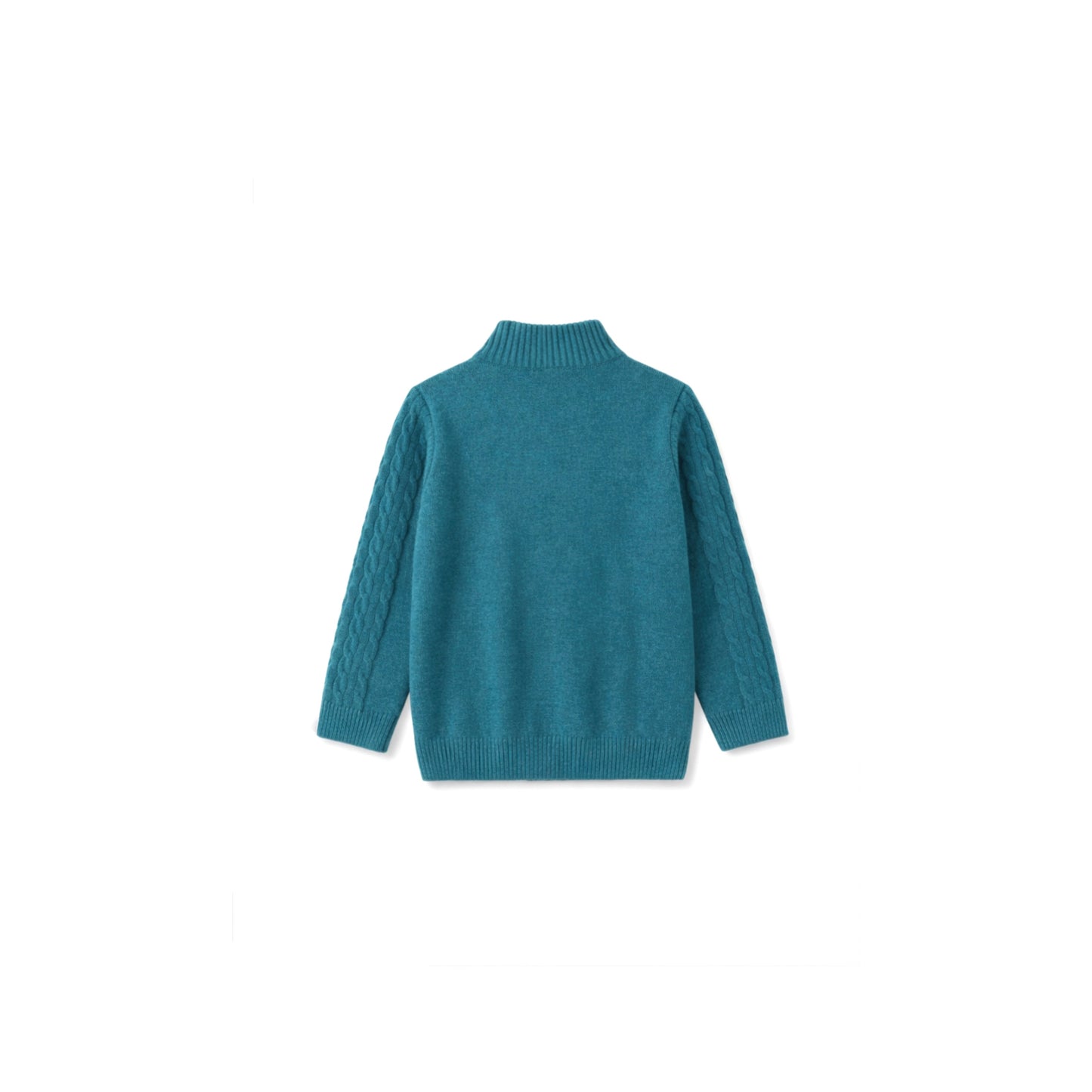 Cable Knit Zip-Up Cardigan