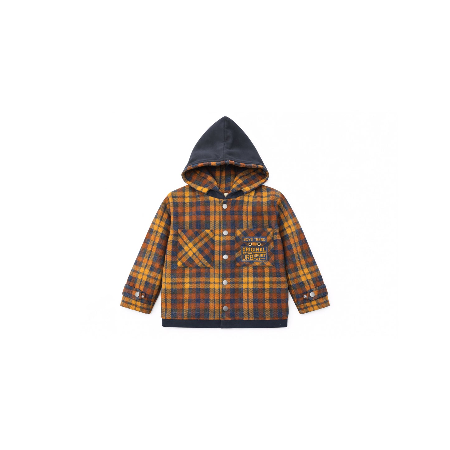 Plaid Hooded Overshirt Jacket