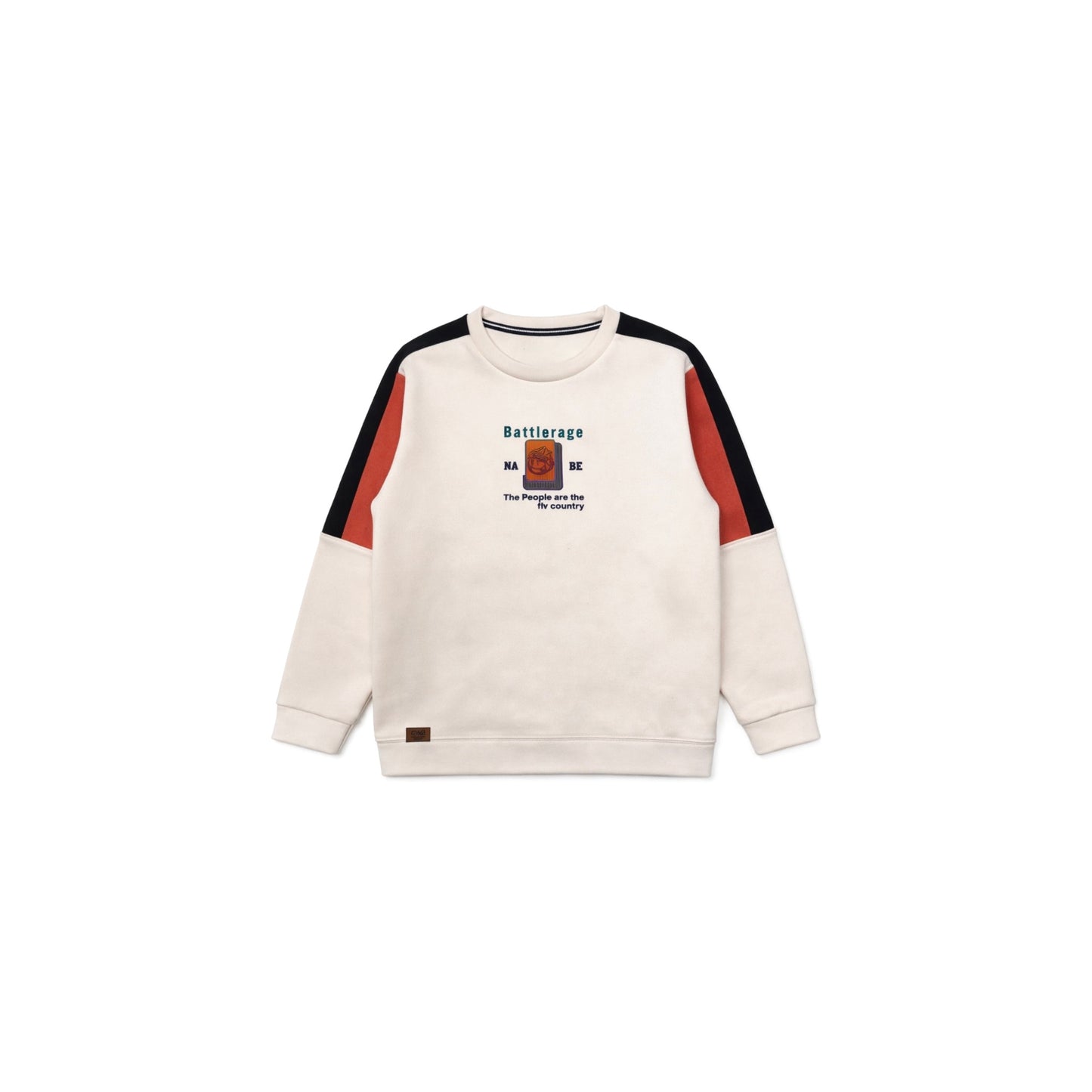 Colour-Block Sweatshirt with Front Print