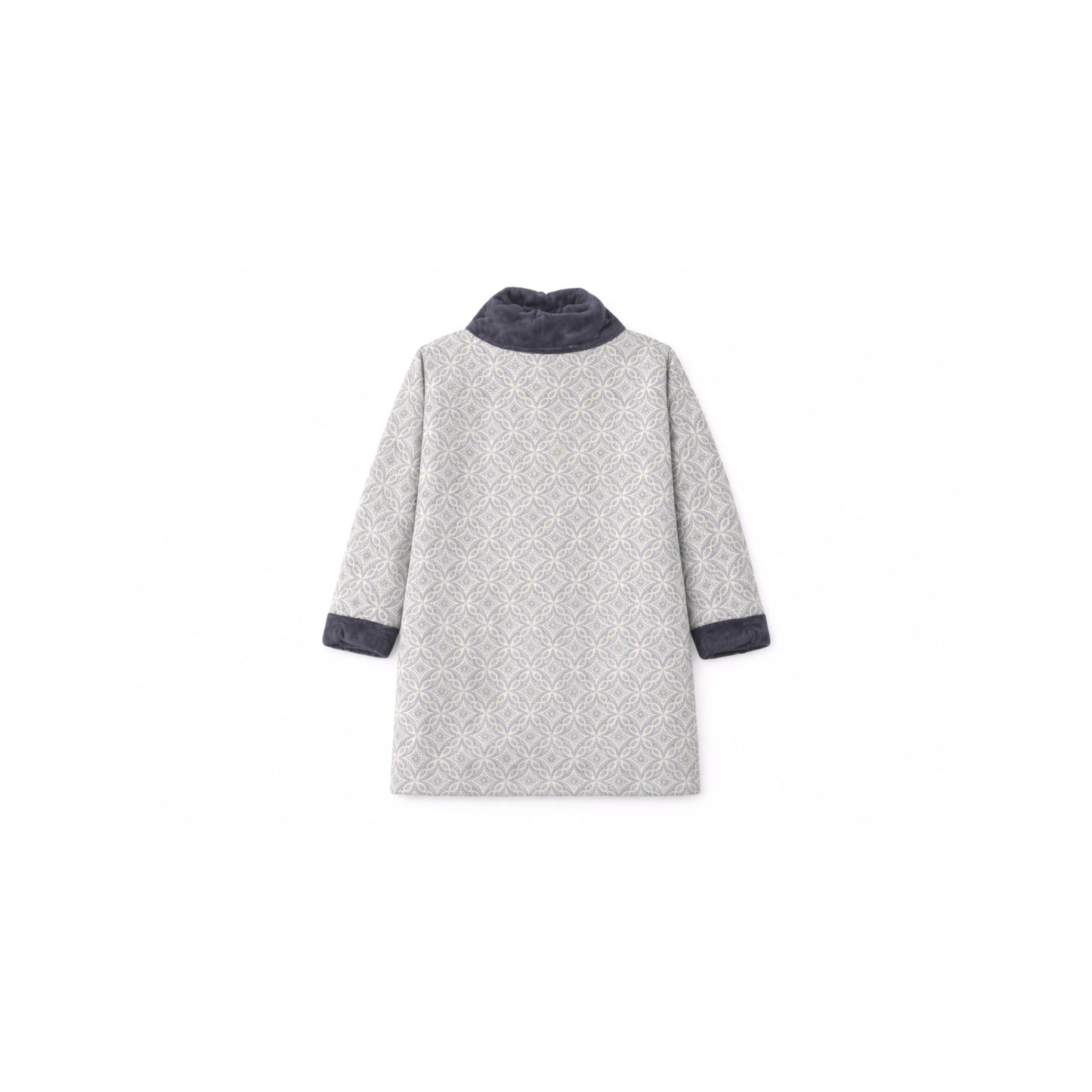 Printed Knit Dress with Soft Collar