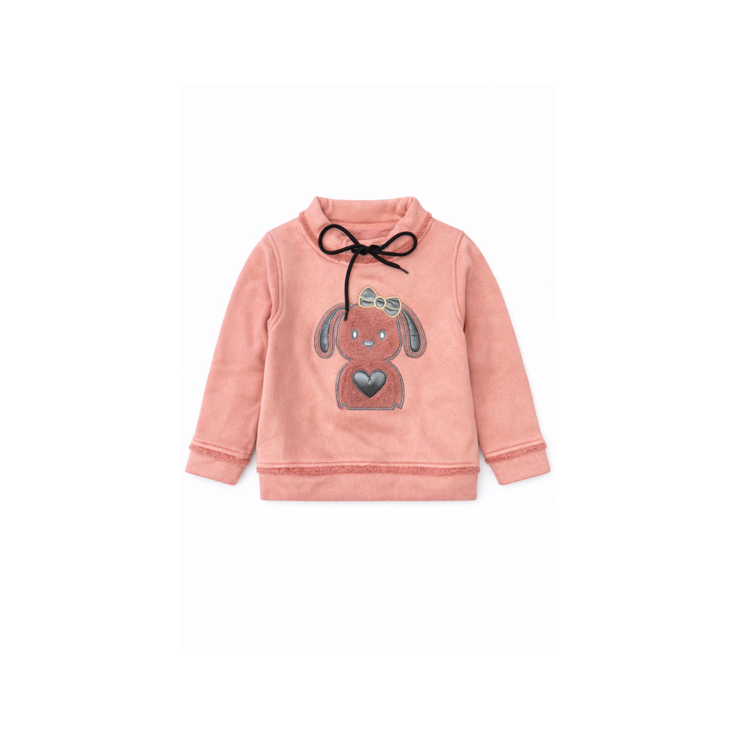 Plush Sweatshirt with Appliqué Detail