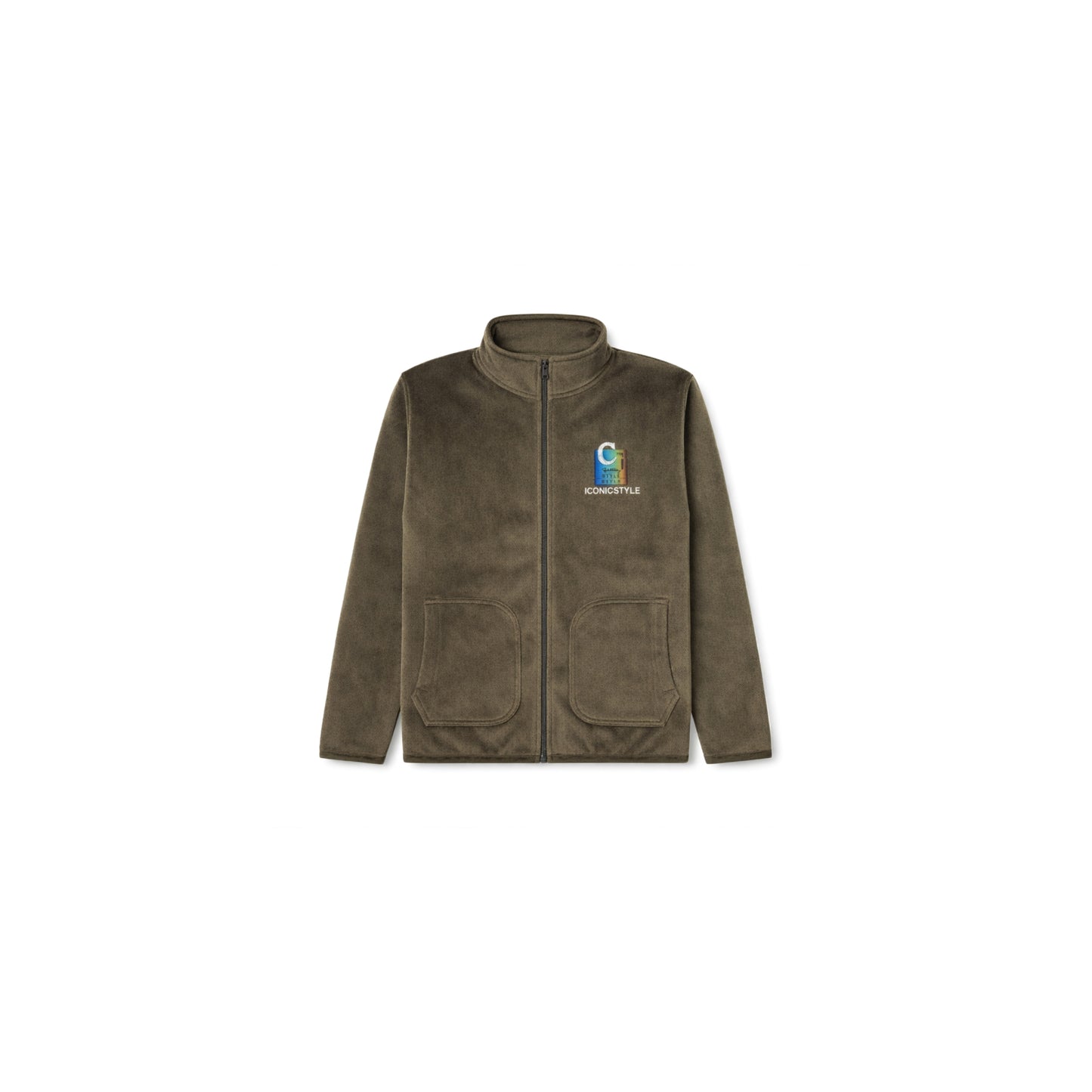 Zip-Up Fleece Jacket with Utility Pockets