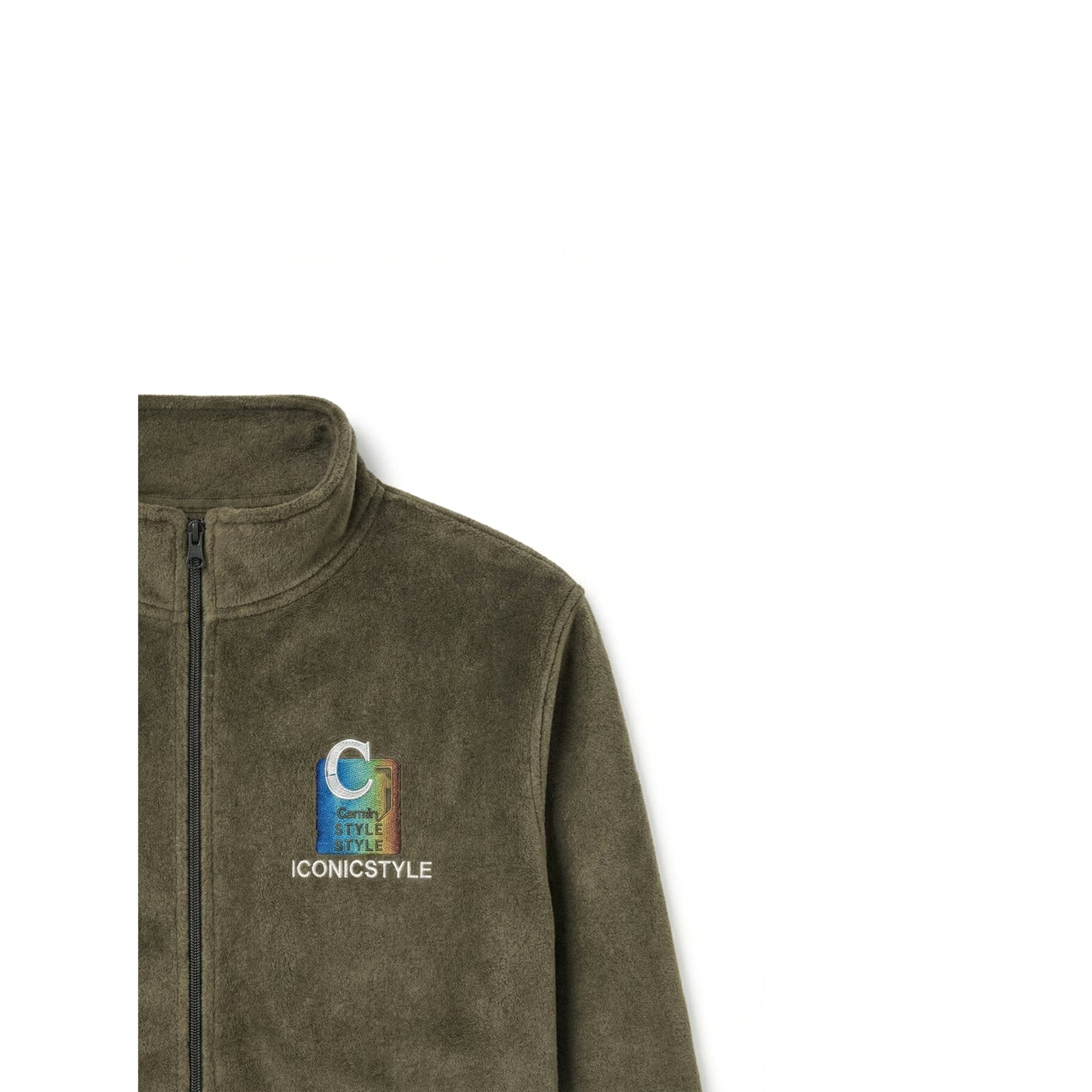 Zip-Up Fleece Jacket with Utility Pockets
