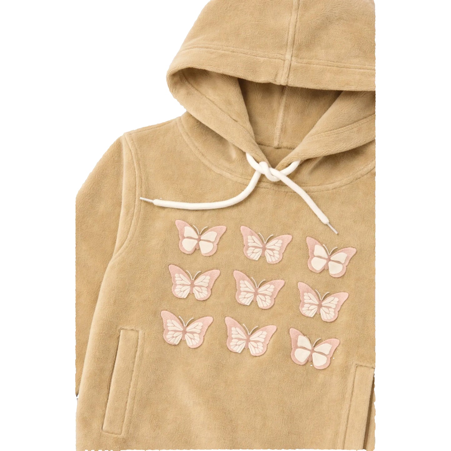 Velour Hoodie with Embellished Motif