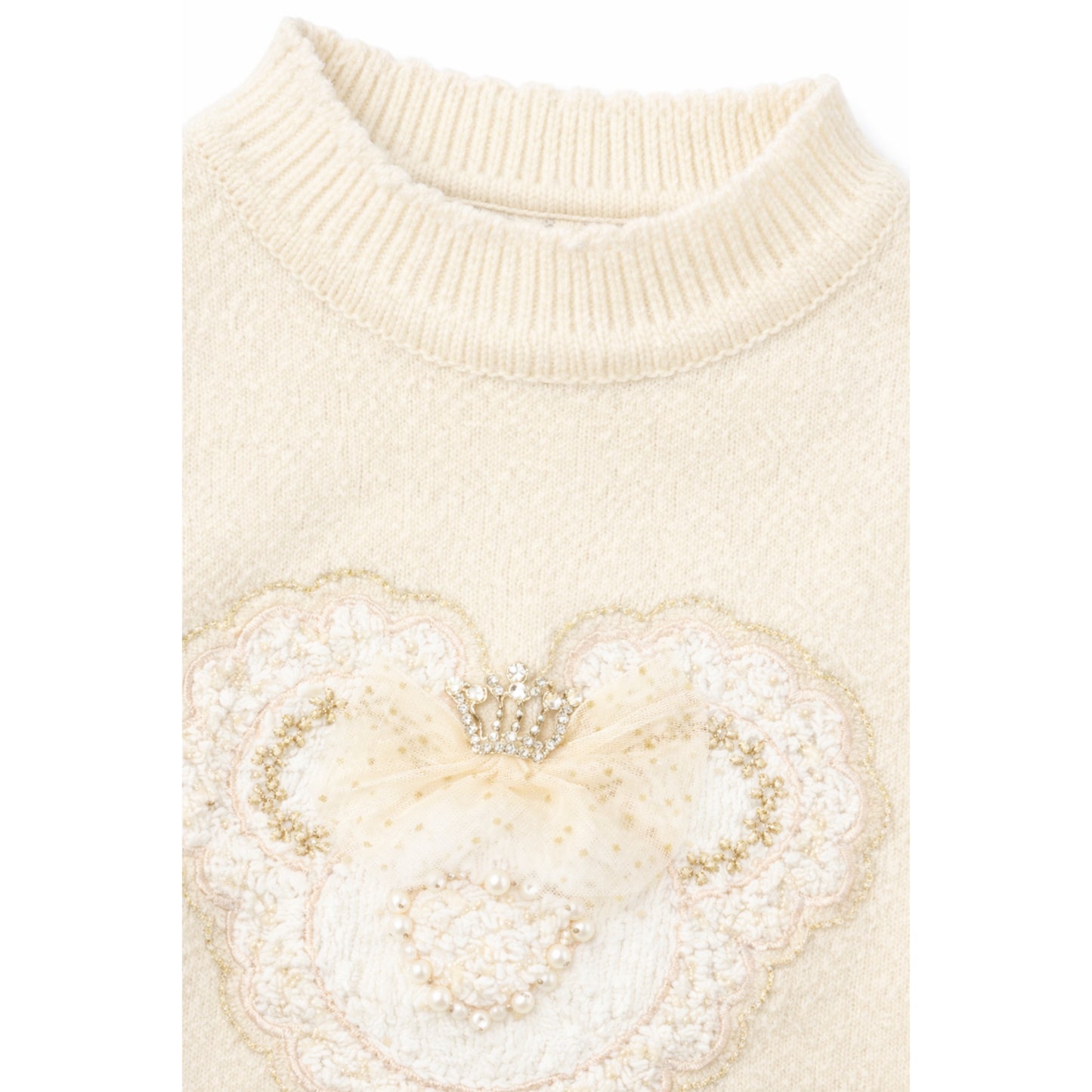 Embellished Knit Sweater with Statement Motif